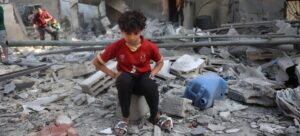 Devastation in Gaza after "new waves" of intense Israeli bombardment reported by the UN aid coordination office, OCHA.